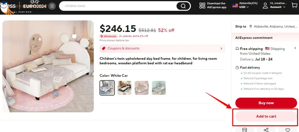 Product to the Cart