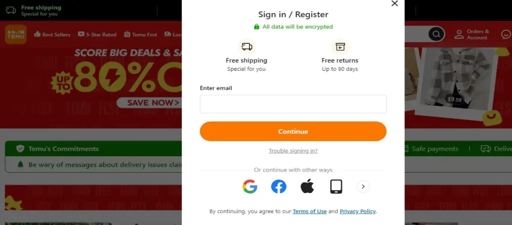 How to registration Account on Temu for Bulk Purchases