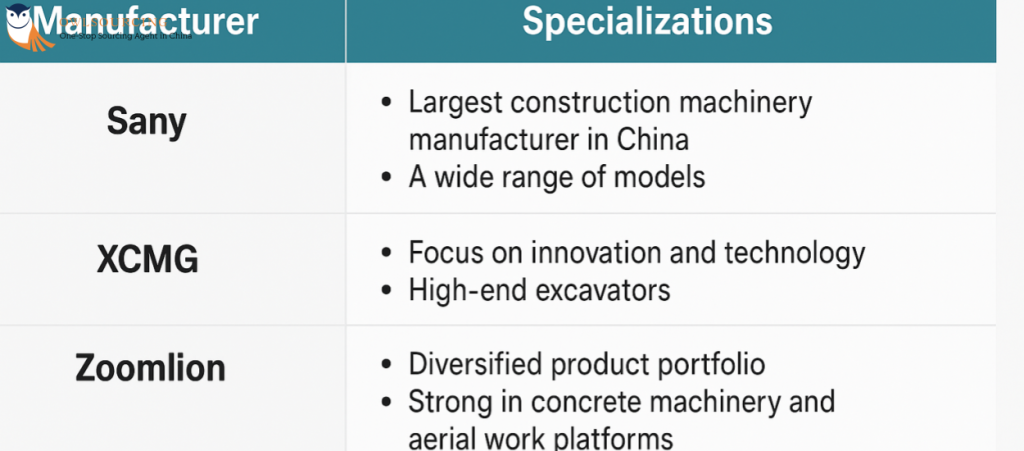 Excavator Manufacturer in China