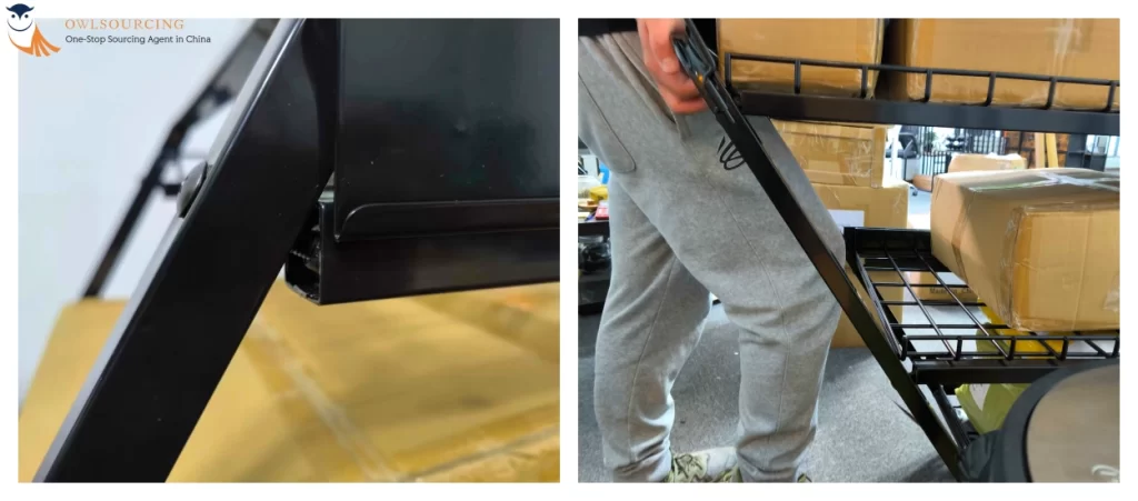 The steel frame twisted