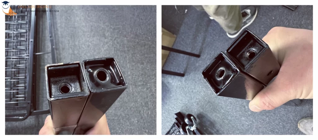 shortened the length and thread depth of the internal nuts connecting the steel tubing