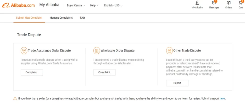 What’s the time limit for opening a dispute on Alibaba?