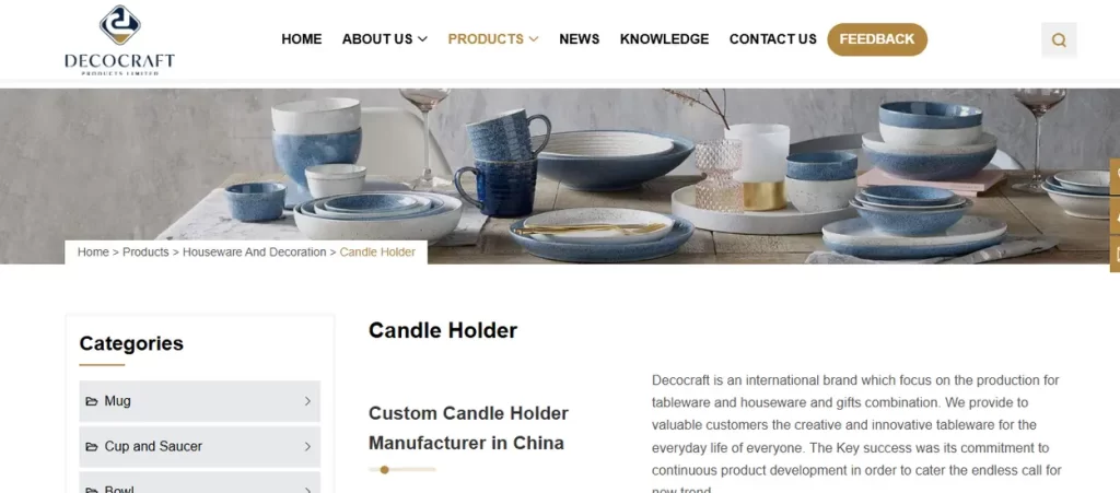 Custom Candle Holders from Decocraft 