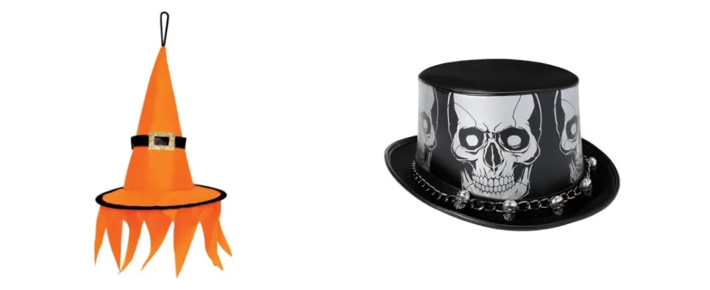 Hats can add a fun or scary touch Halloween Decorations