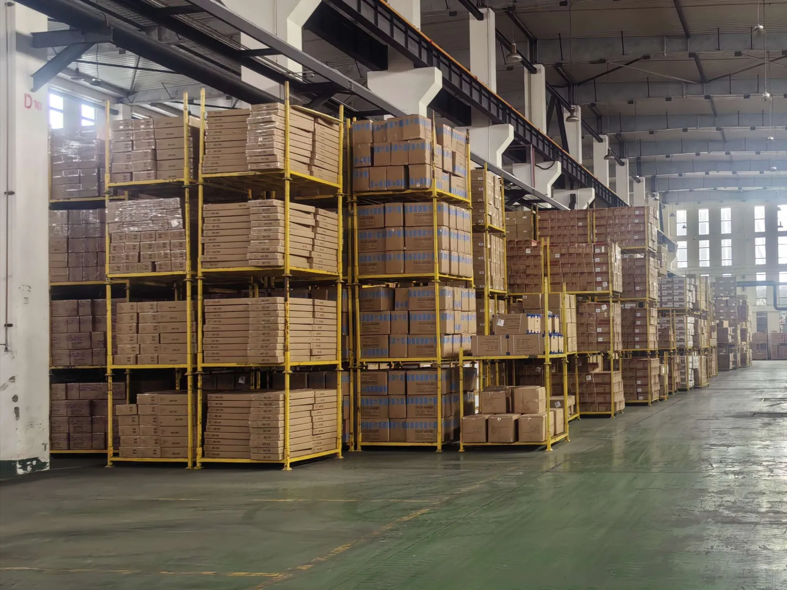Cartons stored at the partner warehouse in Shanghai used by Owl Sourcing